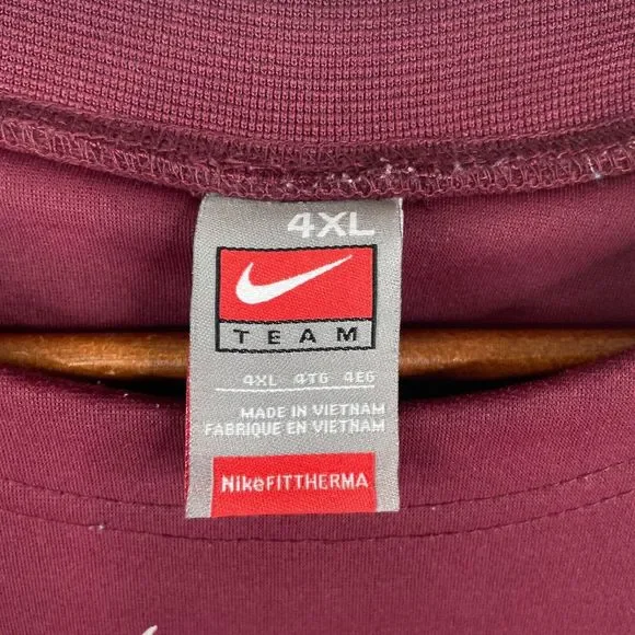 Vintage Team Nike Sweatshirt Mens 4XL Maroon Red Center Swoosh Embroidered Y2K - Picture 3 of 11